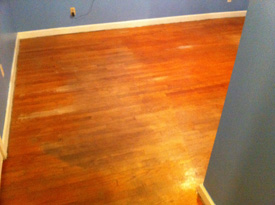 Hardwood Floor refinishing in Atlanta - Master bedroom before